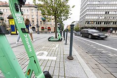 Elektrinių paspirtukų stovėjimo vietos