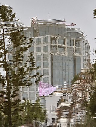 „Alisa vėl patenka į fantastišką pasaulį, šį kartą lipdama pro veidrodį į pasaulį, kurį mato už jo ribų“, 2023 m., Tel Avivas, Izraelis. Iš serijos „Plastiko poezija“ „Alisa vėl patenka į fantastišką pasaulį, šį kartą lipdama pro veidrodį į pasaulį, kurį mato už jo ribų“, 2023 m., Tel Avivas, Izraelis. Iš serijos „Plastiko poezija“