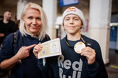 Dominikos Banevič sutikimas Vilniaus oro uoste Dominikos Banevič sutikimas Vilniaus oro uoste