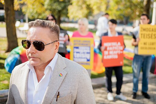 Prie Seimo mitingą surengė LGBT bendruomenė
