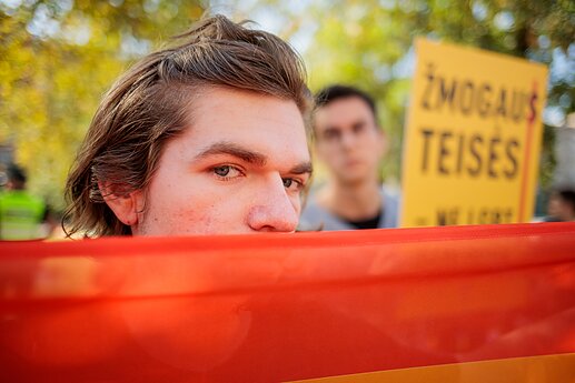 Prie Seimo mitingą surengė LGBT bendruomenė