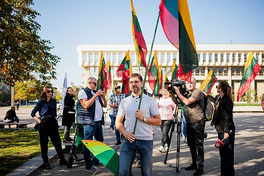 Prie Seimo mitingą surengė LGBT bendruomenė