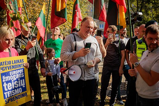 Prie Seimo mitingą surengė LGBT bendruomenė