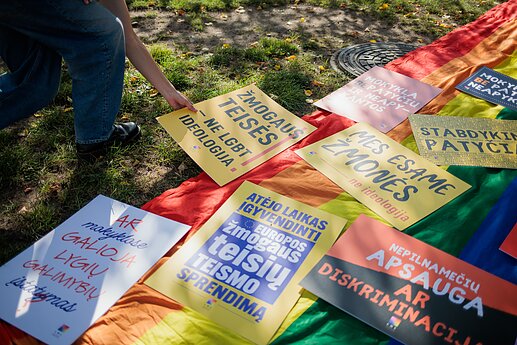 Prie Seimo mitingą surengė LGBT bendruomenė
