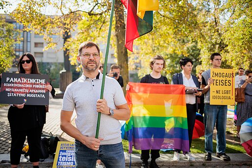 Prie Seimo mitingą surengė LGBT bendruomenė