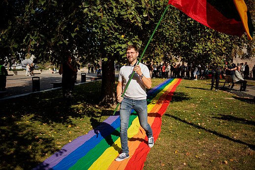 Prie Seimo mitingą surengė LGBT bendruomenė