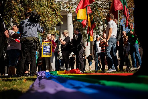 Prie Seimo mitingą surengė LGBT bendruomenė