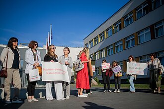 Забастовка учителей в Вильнюсе Забастовка учителей в Вильнюсе