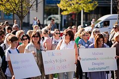 Забастовка учителей в Вильнюсе Забастовка учителей в Вильнюсе
