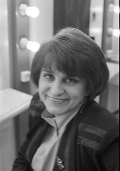 Dalia Kutraitė-Giedraitienė grimo kambaryje.