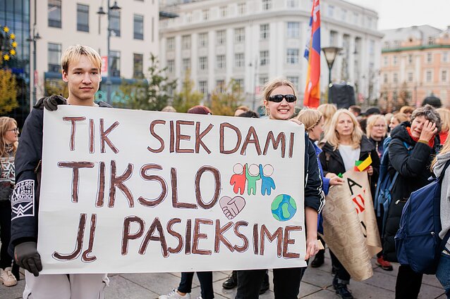  Mokytojų streikas pasiekė Vyriausybę