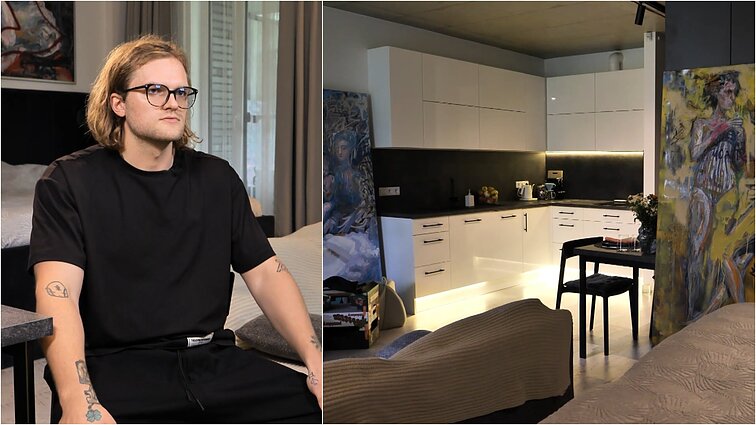 Pamatiniame namo aukšte būstą įsirengęs dailininkas Tadas Tručilauskas: norėjosi kuo paprastesnio būsto