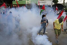 Protestai prieš tariamą Izraelio ataką prieš Gazos lioninę