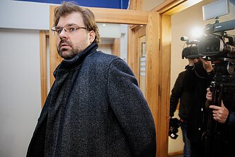 Kristijonas Bartoševičius atvyko į teismą Panevėžyje