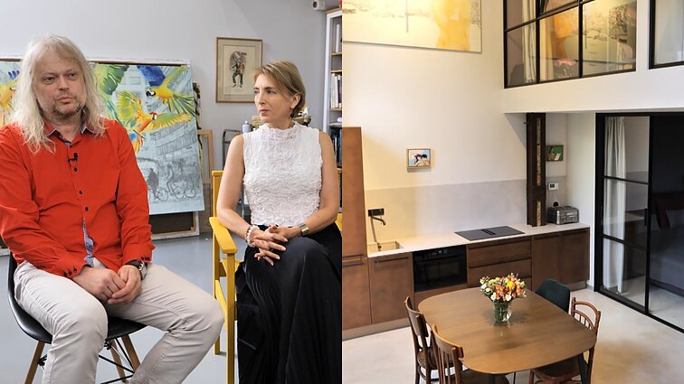 Namus industrinio paveldo pastate įsirengusi tapytojo Tomaševičiaus šeima: įėjus iškart supratome, kad čia bus mūsų