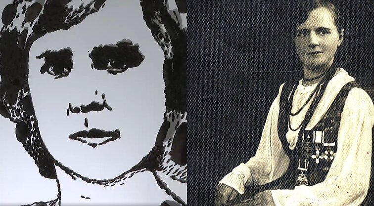 Vilniuje – instaliacija žvalgei M. Kubiliūtei: moters portretą sukūrė iš spynų, pagamintų iš žemės