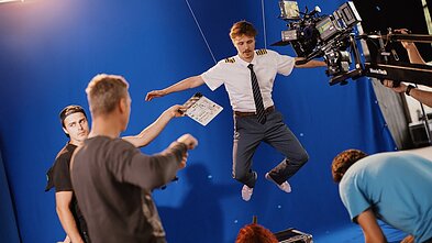 Grupės „Antikvariniai Kašpirovskio dantys“ klipo filmavimo akimirka