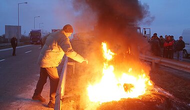 Protest polskich kierowców