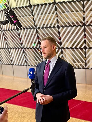 Gabrielius Landsbergis w Brukseli