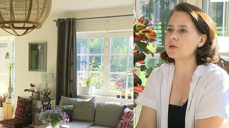 Iš Vilniaus į kaimą Širvintų rajone persikrausčiusi menininkė Neringa Žukauskaitė sienas dažė pati: sunku buvo prisikviesti meistrus