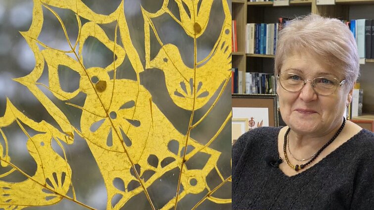 Iš medžių lapų įspūdingus karpinius kurianti Birutė: kiekvienas lapas man yra tarsi išglostytas ir išmylėtas vaikas