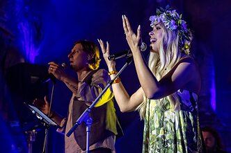 Koncerto „PROtėviai: muzikos kelionė laiku“ akimirka