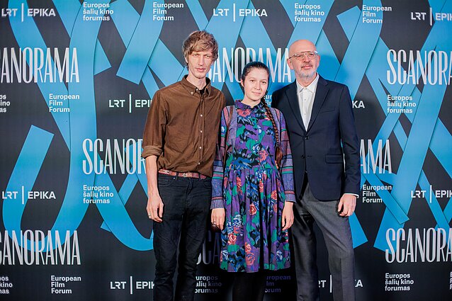 Režisierius Deimantas Narkevičius kartu su Roku bei Egle Kašėtomis