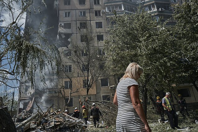 Rusijos raketų smūgis Ukrainoje