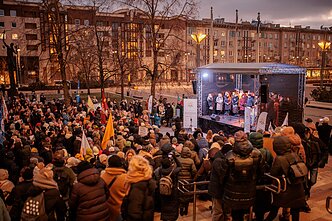 Mokytojų streikas prie Seimo