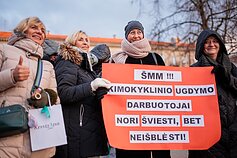 Mokytojų streikas prie Seimo