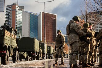 Preparations for military parade in Vilnius