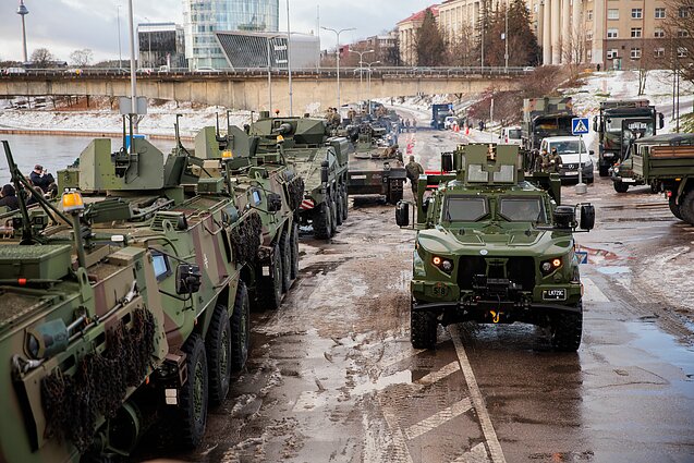 Preparations for military parade in Vilnius