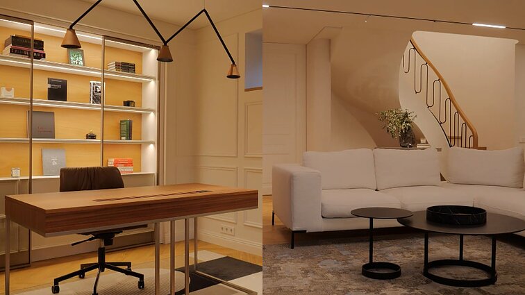 Pirmame aukšte vyksta gyvenimas, antrame – ramybė: erdvaus buto interjerą įkvėpė prancūziška elegancija