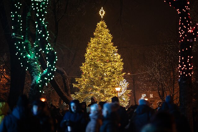 Christmas tree in Šilalė