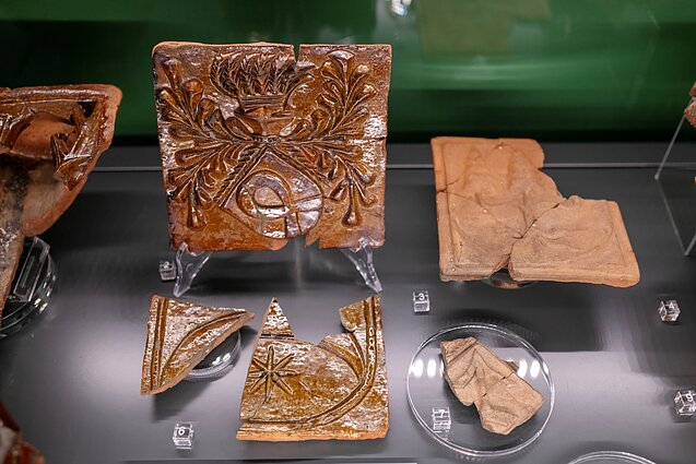 Medieval stove tiles at the Grand Dukes Palace