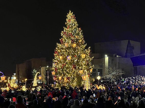 Christmas tree in Mažeikiai