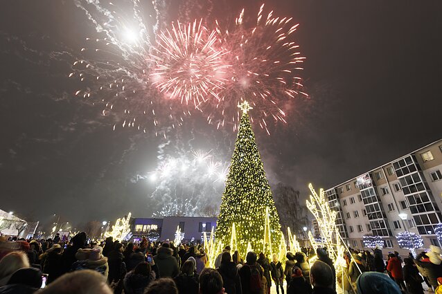 Christmas tree in Jonava