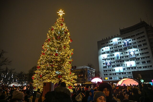 Christmas tree in Panevėžys