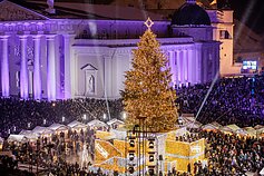 Kalėdinės eglutės įžiebimas Vilniuje