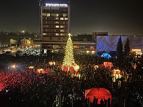 Christmas tree in Marijampolė