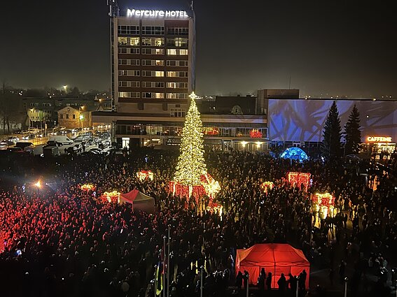 Christmas tree in Marijampolė