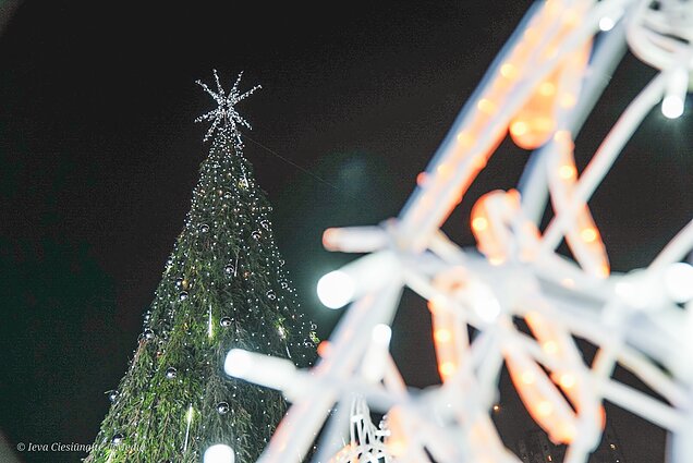 Christmas tree in Grigiškės