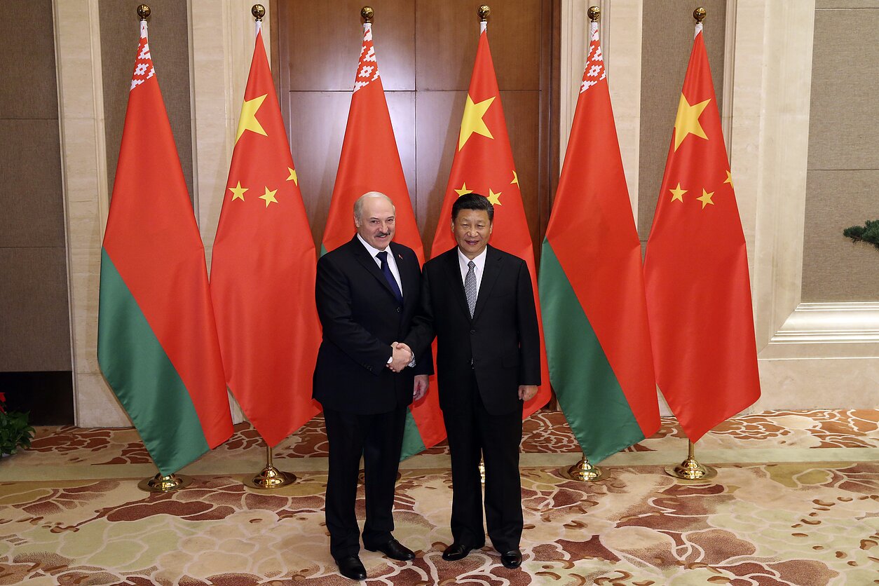 Aleksander Łukaszenka i Xi Jinping