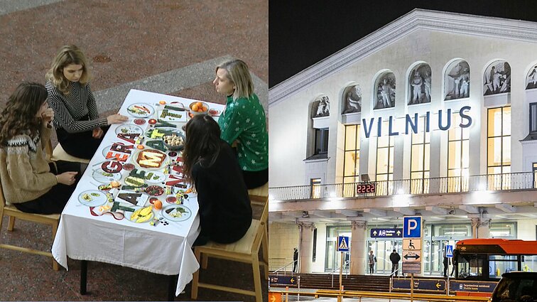 „Gera tave matyti namie“: Vilniaus oro uoste – meninė instaliacija, kviečianti emigrantus sugrįžti ne tik šventinei vakarienei