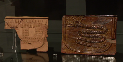 Medieval stove tiles at the Grand Dukes Palace