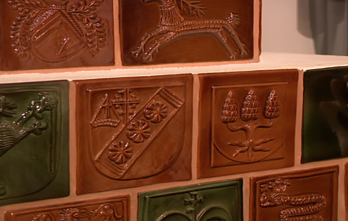 Medieval stove tiles at the Grand Dukes Palace