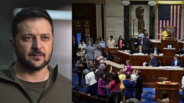 Zelenskio kreipimasis į JAV Kongresą paskutinę minutę atšauktas: priežastis nenurodyta