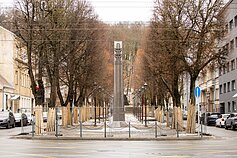 The monument to the police in Kaunas