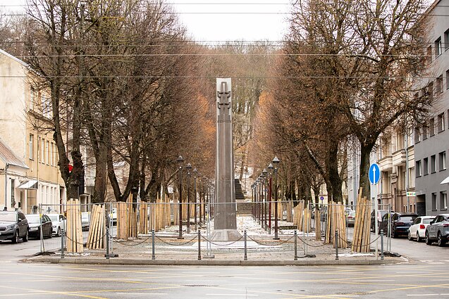 The monument to the police in Kaunas