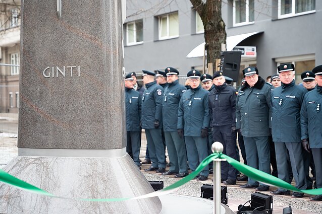 The monument to the police in Kaunas